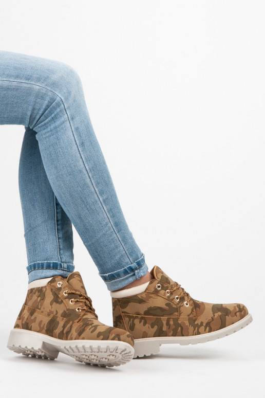 Laarzen van camouflage ecoleer "TIMBER" van IDEAL W-3056C  - 1 Laarzen van camouflage ecoleer "TIMBER" van IDEAL W-3056C  - 1