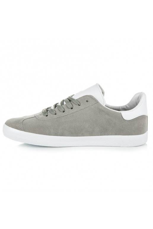 Vrijetijdsschoenen voor heren in grijze en witte kleuren 85-158G  - 5