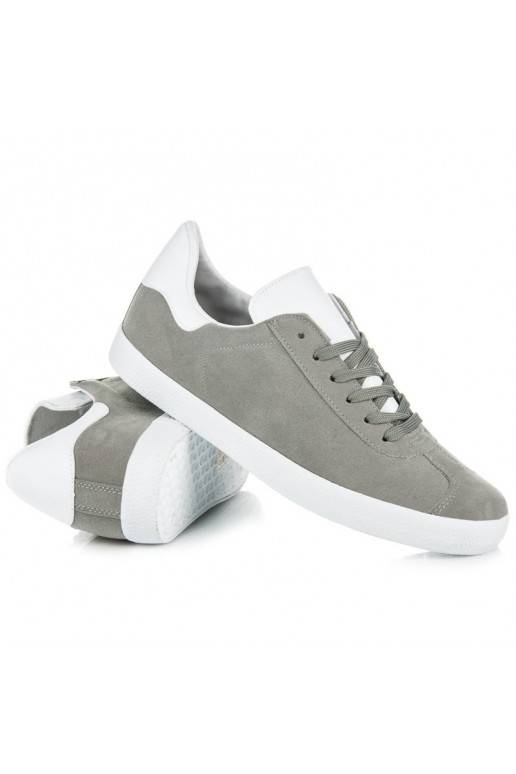 Heren grijze en witte casual schoenen 85-158G