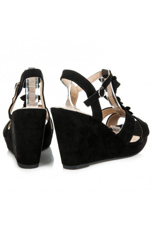 Stijlvolle zwarte platformsandalen B501B  - 3