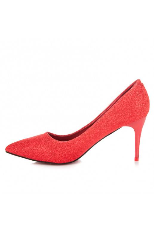 Glanzende feestelijke rode hoge hakken LEI-139R  - 5 Glanzende feestelijke rode hoge hakken LEI-139R  - 5