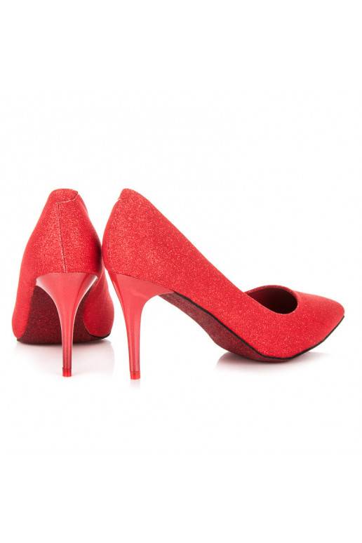 Glanzende feestelijke rode hoge hakken LEI-139R  - 6 Glanzende feestelijke rode hoge hakken LEI-139R  - 6