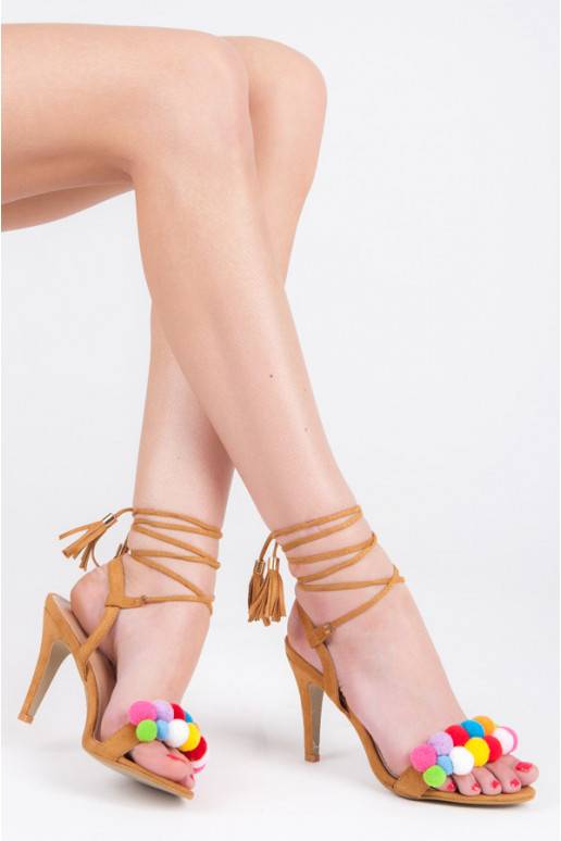 Bruine Sergio Todzi sandalen met gekleurde details L977C  - 3 Bruine Sergio Todzi sandalen met gekleurde details L977C  - 3