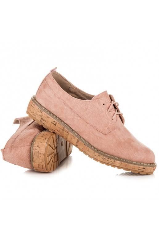 VICES roze enkellaarzen met kurkzolen 7152-20P  - 1 VICES roze enkellaarzen met kurkzolen 7152-20P  - 1