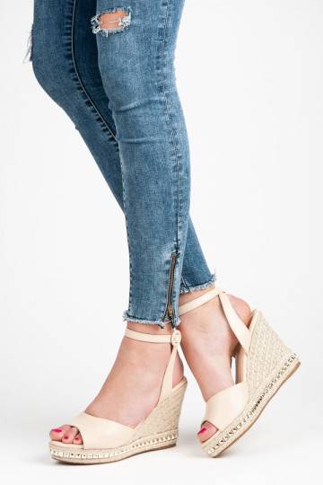 Beige platformsandalen VICES met klinknagels 2084-14BE  - 4 2