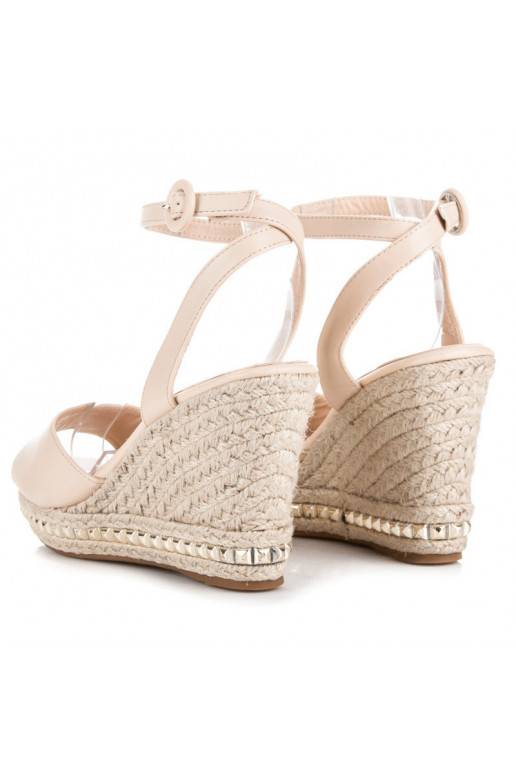 Beige platformsandalen VICES met klinknagels 2084-14BE  - 6