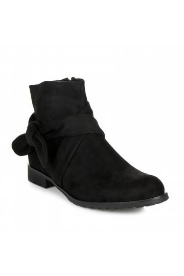 Eco suède zwarte laarzen IDEAL SHOES ES8508B  - 4 2
