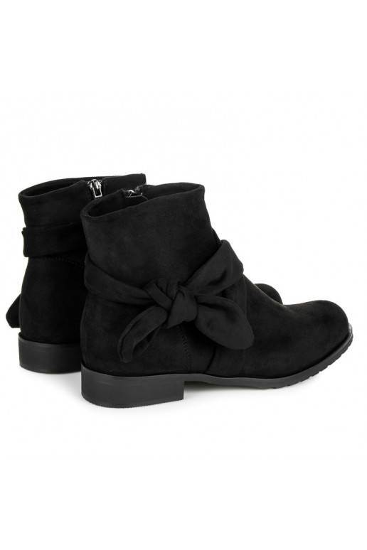 Eco suède zwarte laarzen IDEAL SHOES ES8508B  - 3