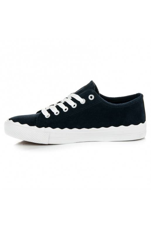 Donkerblauwe tennisschoenen met veters AB-174DK.BL  - 2