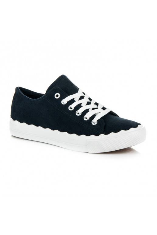 Donkerblauwe tennisschoenen met veters AB-174DK.BL  - 4