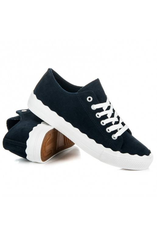 Donkerblauwe tennisschoenen met veters AB-174DK.BL  - 5