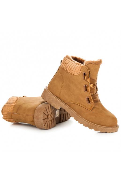 Bruine laarzen met satijnen laarzen  - 7