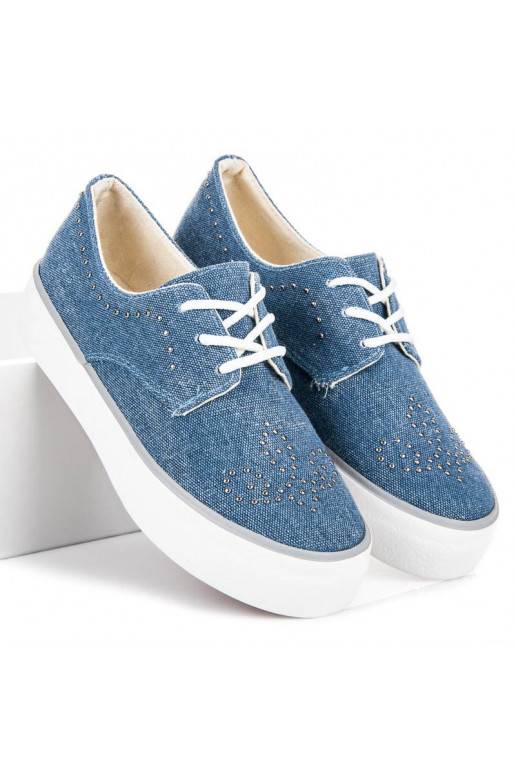 Kylie blauwe dikke laarzen met klinknagels K1832001JE  - 2