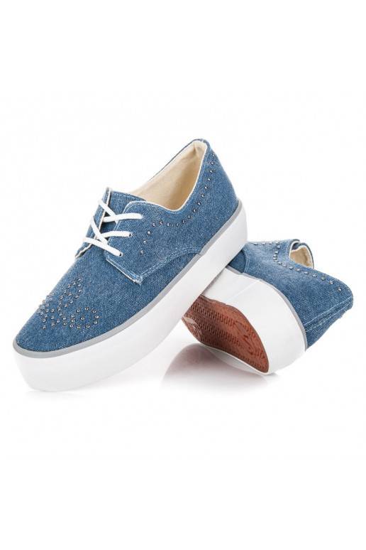 Kylie blauwe dikke laarzen met klinknagels K1832001JE  - 6