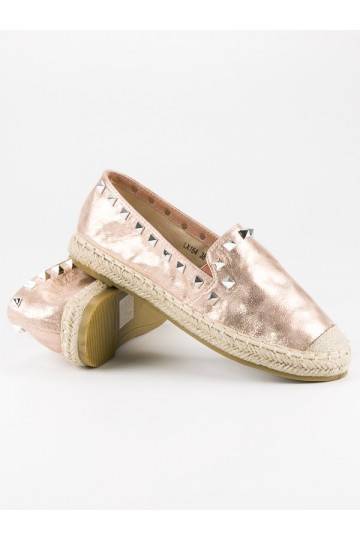 Forever Folie Rivet-espadrilles in roségoud LX164CHA  - 1 2