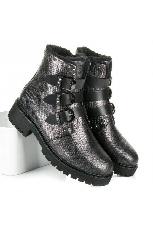 Stijlvolle verwarmde laarzen van Betler met gespen JT39-2BR  - 2 Stijlvolle verwarmde laarzen van Betler met gespen JT39-2BR  - 2