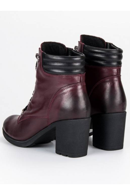 Donkerrode damesschoenen VINCEZA Lace Up 1274/5BUR  - 7 Donkerrode damesschoenen VINCEZA Lace Up 1274/5BUR  - 7