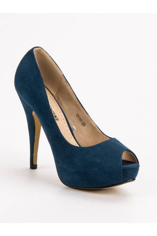 Suède schoenen met open neus C6143MA  - 3