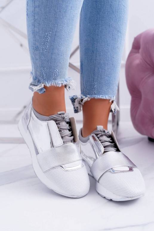 Lu Boo zilveren sportschoenen Madoni BAT_980-10 SILVER LU BOO - 1 Lu Boo zilveren sportschoenen Madoni BAT_980-10 SILVER LU BOO - 1