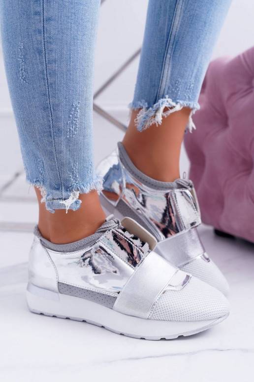 Lu Boo zilveren sportschoenen Madoni BAT_980-10 SILVER LU BOO - 2 Lu Boo zilveren sportschoenen Madoni BAT_980-10 SILVER LU BOO - 2