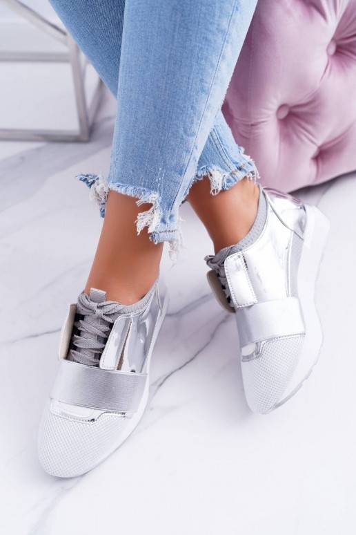 Lu Boo zilveren sportschoenen Madoni BAT_980-10 SILVER LU BOO - 3 Lu Boo zilveren sportschoenen Madoni BAT_980-10 SILVER LU BOO - 3