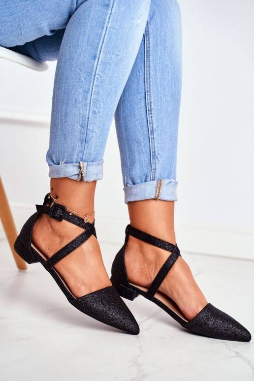 Glanzende ballerina's met spitse neuzen Glanzende ballerina's met spitse neuzen