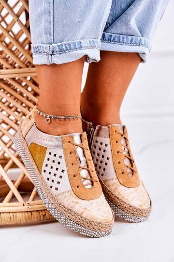 Gele eco leren schoenen 2