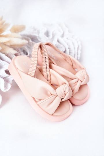 Sandalen voor kinderen met drukknoopsluiting, roze kleur