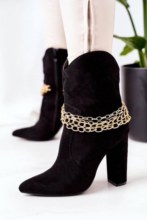 Verwarmde laarzen met hakken in het... Verwarmde laarzen met hakken in het...