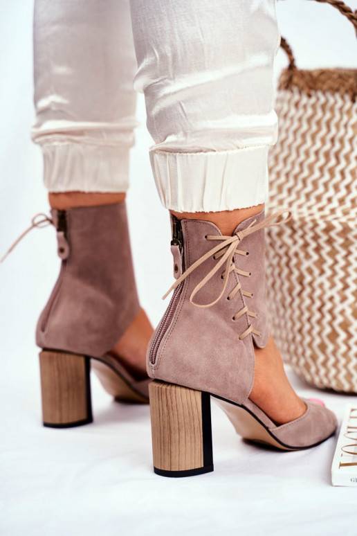 Damessandaal Sandaal met hoge hak van...