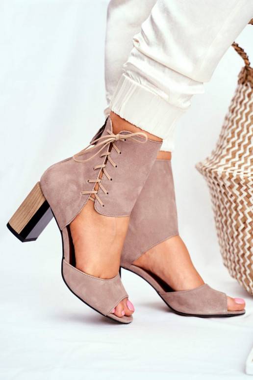 Damessandaal Sandaal met hoge hak van...