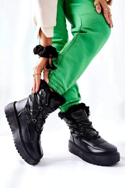 Warme snowboots in zwart Gordian Warme snowboots in zwart Gordian