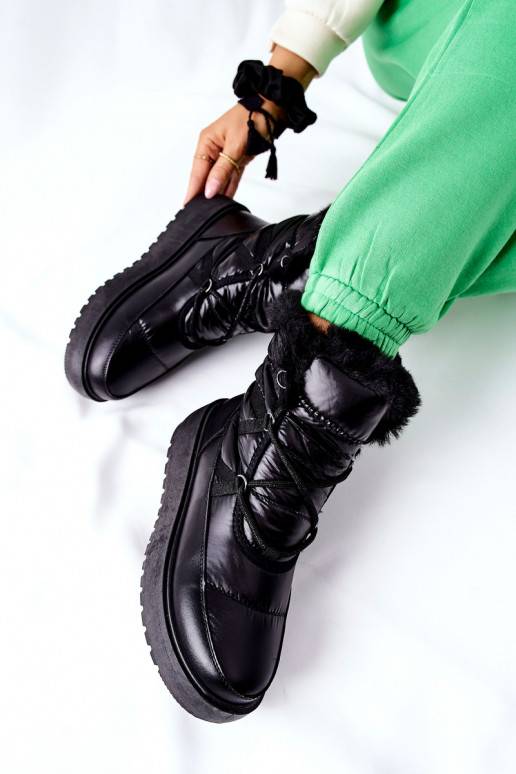 Warme snowboots in zwart Gordian Warme snowboots in zwart Gordian