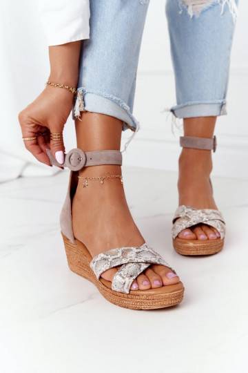 Suède platformsandalen... 2