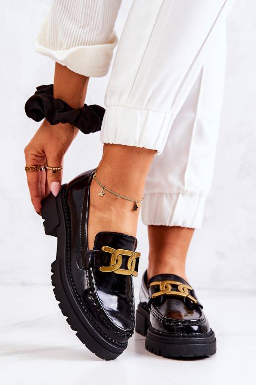 Schoenen met lakleereffect en...