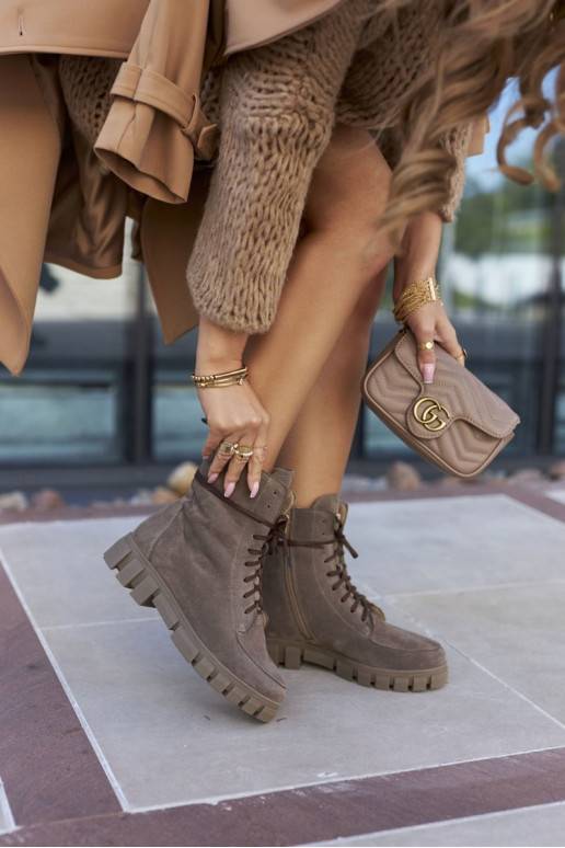 Bruine velours laarzen Nicole Bruine velours laarzen Nicole