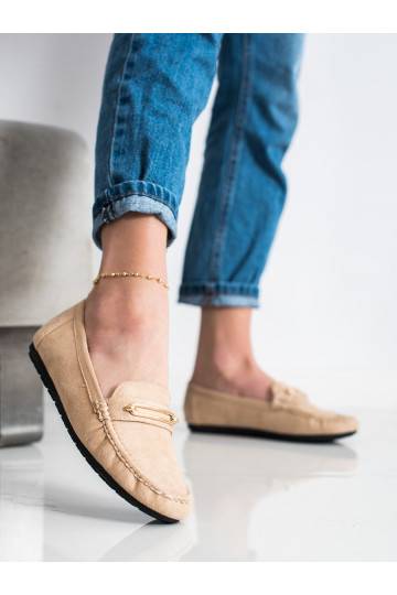 Comfortabele beige mocassins