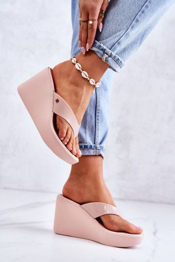 Slippers met plateau Naakt 2