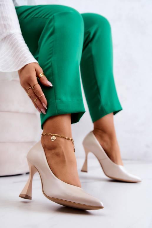 Modieuze schoenen Schoenen beige kleur