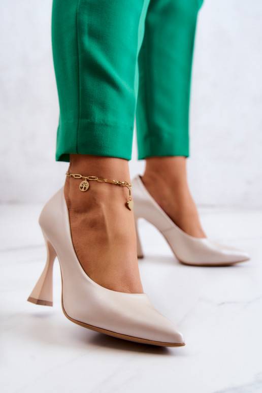 Modieuze schoenen Schoenen beige kleur