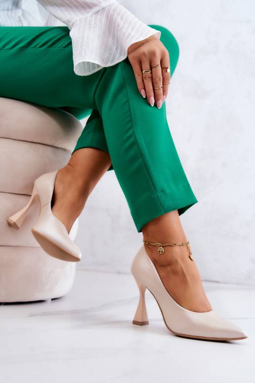 Modieuze schoenen Schoenen beige kleur