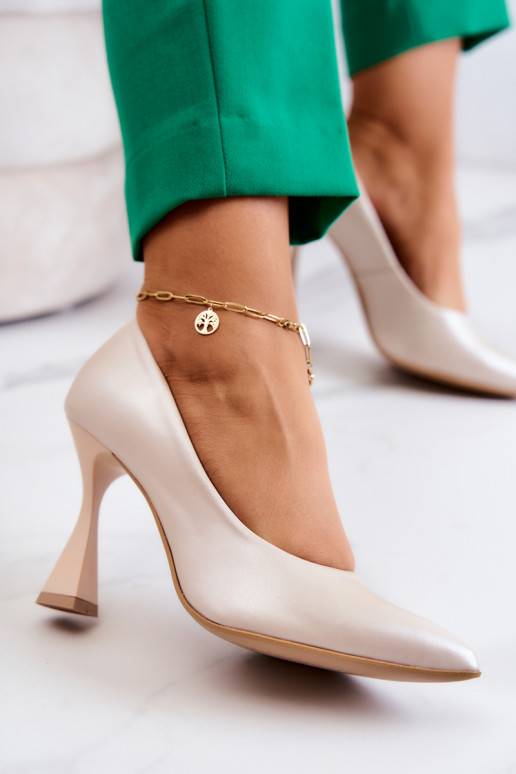 Modieuze schoenen Schoenen beige kleur