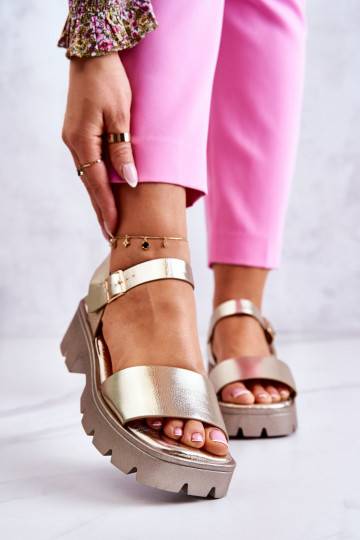 Damessandalen met hakken in...