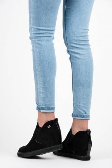 Suède zwarte instapschoenen...