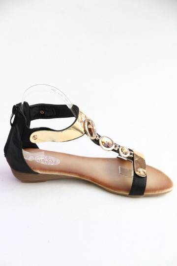Sandalen met goudkleurige... 2