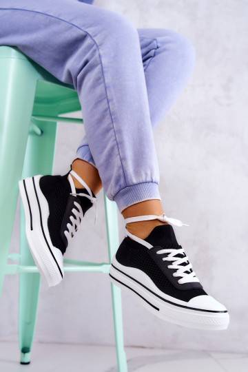 Sneakers met een sokachtige... 2