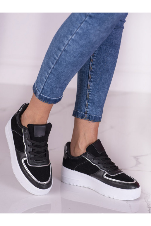 Damesschoenen hoog platform zwarte...