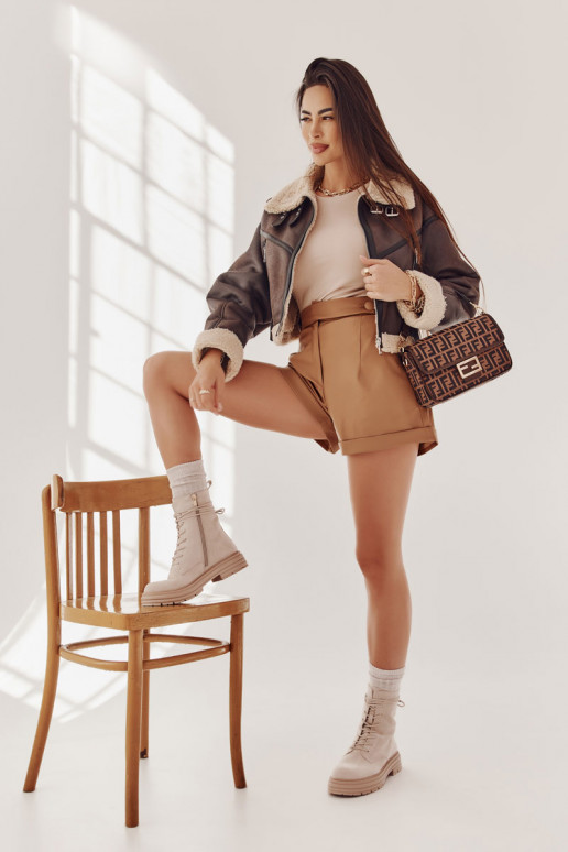 Beige Afra-laarzen Beige Afra-laarzen