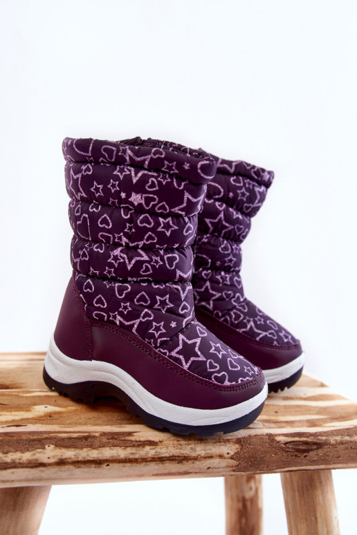 Kindersnowboots in paarse kleur Terra Kindersnowboots in paarse kleur Terra