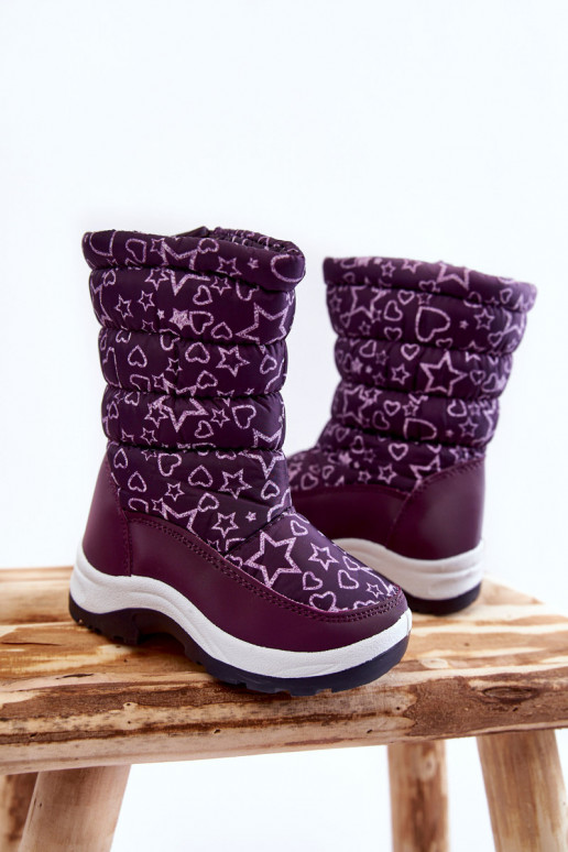 Kindersnowboots in paarse kleur Terra Kindersnowboots in paarse kleur Terra
